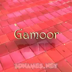 gamoor in Red Tiles style - 3D name wallpaper
