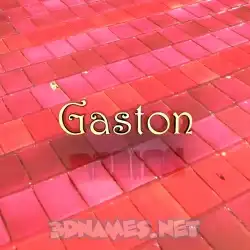 gaston in Red Tiles style - 3D name wallpaper