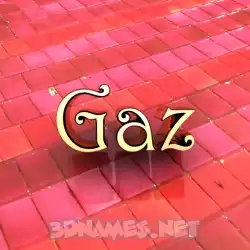 gaz in Red Tiles style - 3D name wallpaper