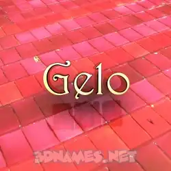 gelo in Red Tiles style - 3D name wallpaper