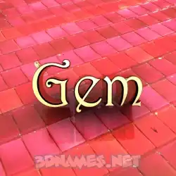 gem in Red Tiles style - 3D name wallpaper