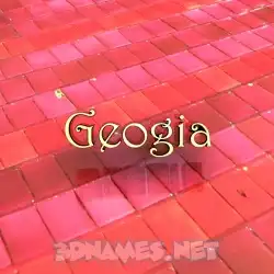 geogia in Red Tiles style - 3D name wallpaper