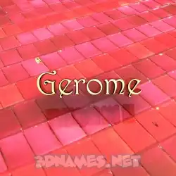 gerome in Red Tiles style - 3D name wallpaper