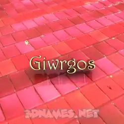 giwrgos in Red Tiles style - 3D name wallpaper