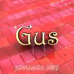 gus in Red Tiles style - 3D name wallpaper