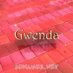 gwenda in Red Tiles style - 3D name wallpaper
