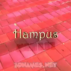 hampus in Red Tiles style - 3D name wallpaper