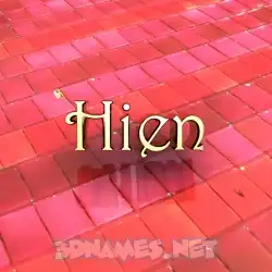 hien in Red Tiles style - 3D name wallpaper