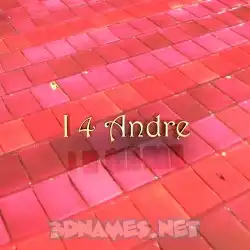 i 4 andre in Red Tiles style - 3D name wallpaper