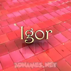 igor in Red Tiles style - 3D name wallpaper