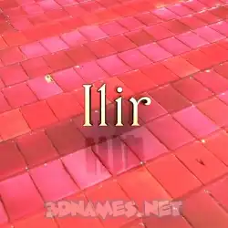 ilir in Red Tiles style - 3D name wallpaper