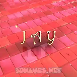 j a y in Red Tiles style - 3D name wallpaper