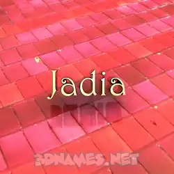 jadia in Red Tiles style - 3D name wallpaper