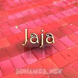 jaja in Red Tiles style - 3D name wallpaper