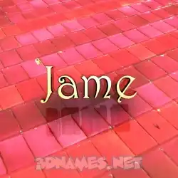 jame in Red Tiles style - 3D name wallpaper