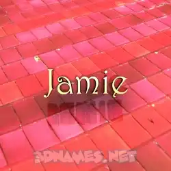 jamie in Red Tiles style - 3D name wallpaper