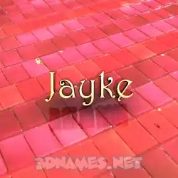 jayke in Red Tiles style - 3D name wallpaper