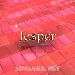 jesper in Red Tiles style - 3D name wallpaper