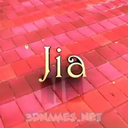jia in Red Tiles style - 3D name wallpaper
