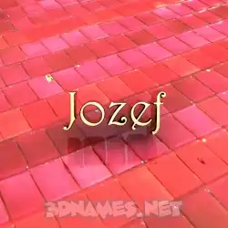 jozef in Red Tiles style - 3D name wallpaper