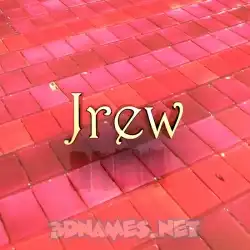 jrew in Red Tiles style - 3D name wallpaper