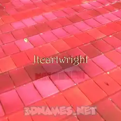 jtcartwright in Red Tiles style - 3D name wallpaper