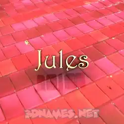 jules in Red Tiles style - 3D name wallpaper