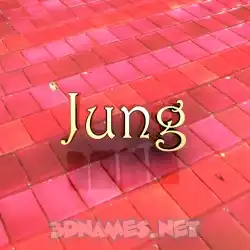 jung in Red Tiles style - 3D name wallpaper