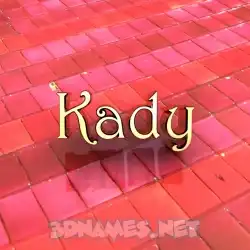 kady in Red Tiles style - 3D name wallpaper