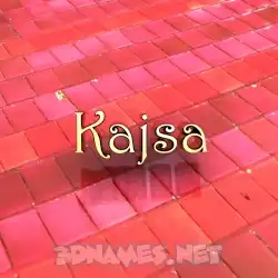 kajsa in Red Tiles style - 3D name wallpaper