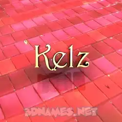 kelz in Red Tiles style - 3D name wallpaper