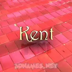 kent in Red Tiles style - 3D name wallpaper