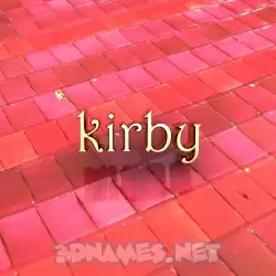 kirby in Red Tiles style - 3D name wallpaper