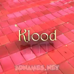 klood in Red Tiles style - 3D name wallpaper