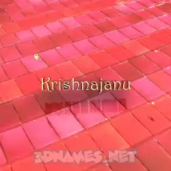 krishnajanu in Red Tiles style - 3D name wallpaper