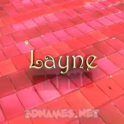 layne in Red Tiles style - 3D name wallpaper