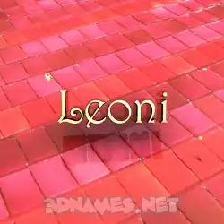 leoni in Red Tiles style - 3D name wallpaper