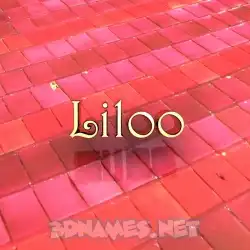 liloo in Red Tiles style - 3D name wallpaper