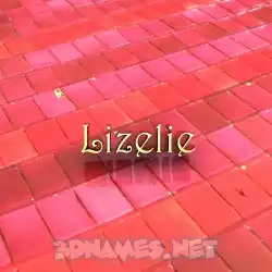 lizelie in Red Tiles style - 3D name wallpaper