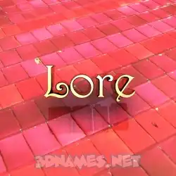 lore in Red Tiles style - 3D name wallpaper