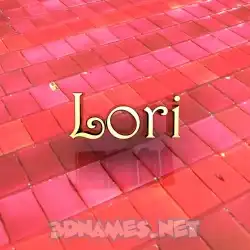 lori in Red Tiles style - 3D name wallpaper