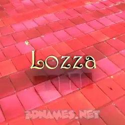 lozza in Red Tiles style - 3D name wallpaper
