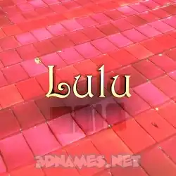 lulu in Red Tiles style - 3D name wallpaper