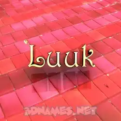 luuk in Red Tiles style - 3D name wallpaper