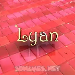 lyan in Red Tiles style - 3D name wallpaper