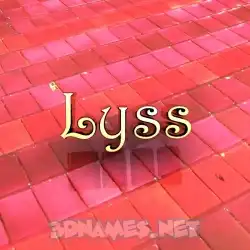 lyss in Red Tiles style - 3D name wallpaper