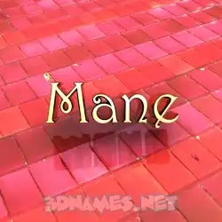 mane in Red Tiles style - 3D name wallpaper