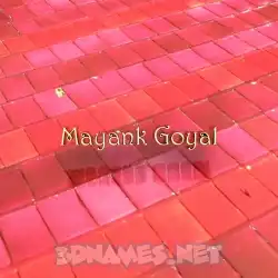 mayank goyal in Red Tiles style - 3D name wallpaper
