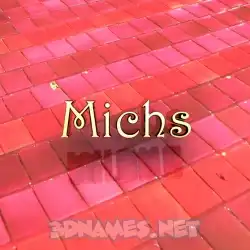 michs in Red Tiles style - 3D name wallpaper