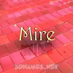 mire in Red Tiles style - 3D name wallpaper